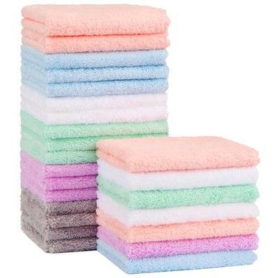 Orighty Baby Waschlappen 24 Stück, Mikrofaser-Korallenfleece, 17,8 x 22,9 cm