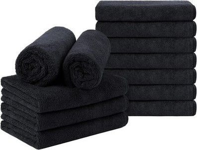 Orighty Schwarzes Salon-Handtuch, 12 Stück (nicht bleichfest, 40,6 x 73,7 cm)