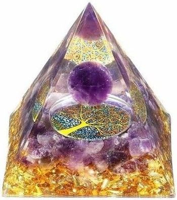 Xiannvxi 2.4" Große Kristalle Pyramide Amethyst Pyramide Edelsteine Heilsteine