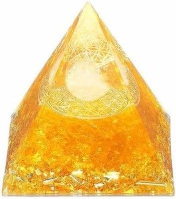 Xiannvxi Citrin Pyramide Edelsteine Große Citrin Stein Kristall Natürliche 2.4"