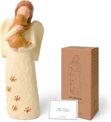 Fvfvaho Erinnerung Hund Engel Figur Geschenk für Hundebesitzer, Haustier Deko