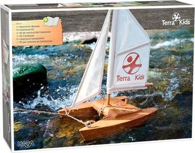 HABA 306315 - Terra Kids Katamaran-Bausatz, Bastel- und Hobbyset für Kinder
