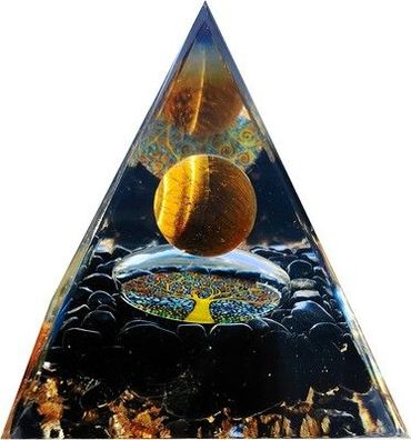 Vnstkww Kristall Ornament, Amethyst Pyramide Edelstein, Baum des Lebens Pyramide