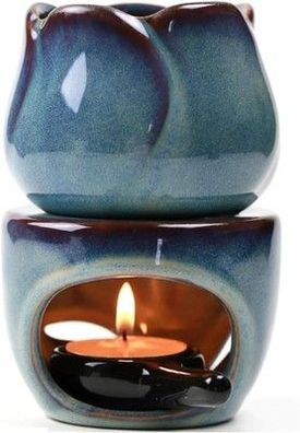 JJQHYC Keramik Duftlampe für Ätherische Öle, Wachsschmelzbrenner, Aroma Öl Deko