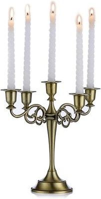 Sziqiqi Aluminum Kerzenständer Esstisch Abendessen bei Kerzenlicht Bronze Deko