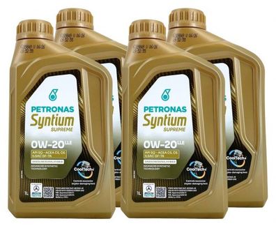 Petronas Syntium Supreme 0W-20 LLE 4x1 Liter