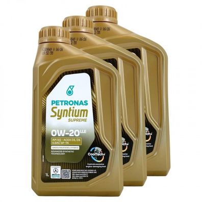 Petronas Syntium Supreme 0W-20 LLE 3x1 Liter