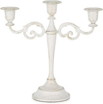 Sziqiqi Kerzenständer Kerzenhalter für Stabkerzen für Hochzeit, Vintage Weiß