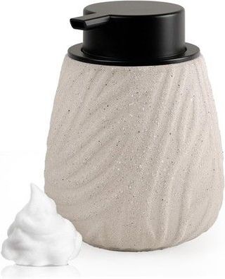 Autumnlife Seifenspender Schaum Spülmittelspender Steingut, 400ml Keramik Beige