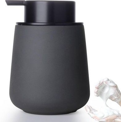 Seifenspender Schaum Spülmittelspender Anthrazit, 350ml Keramik Seifespender