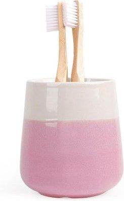 Autumnlife Zahnputzbecher Rund Zahnbürstenhalter, 350 ml Zahnbürstenbecher Rosa