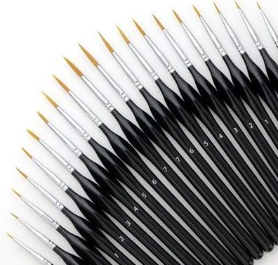 CUWELT 20 Stück Feine Detail Pinsel Set, Pinselset Malen für Acrylfarben Malen
