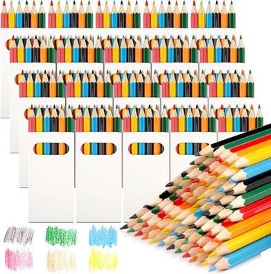 20 Packungen Mini Buntstifte Buntstifte Set mit je 6 Buntstiften, 120 Buntstifte
