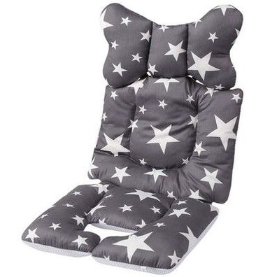 Jiahuade Universal Kinderwagen, Baby Sitzauflage Kinderwagen Sitz (Grau Stern)