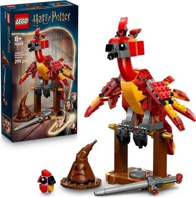 LEGO Harry Potter Fawkes: Dumbledores Phönix-Spielzeug mit Sprechenden Hut 76448