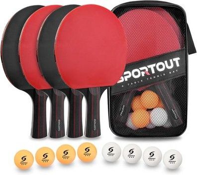 Tischtennisschläger Set, Profi Tischtennis-Schläger mit Tischtennisbälle Set