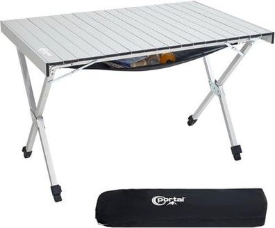 PORTAL Camping-Tisch faltbar Höhenverstellbar Klapptisch Aluminium 108 x 71cm
