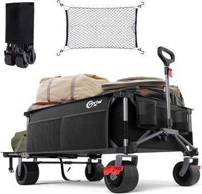 Portal Bollerwagen faltbar XXXL 600L Große Ladefläche 180kg Belastbar Ultrabreit