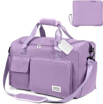 Flintronic 36L Faltbare Reisetasche Gepäcktasche Große Sporttasche in Lila