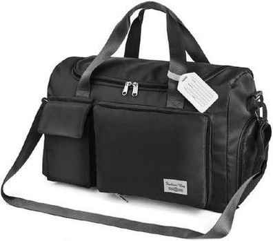 Flintronic 35L Faltbare Reisetasche Gepäcktasche Große Urlaubstasche in schwarz
