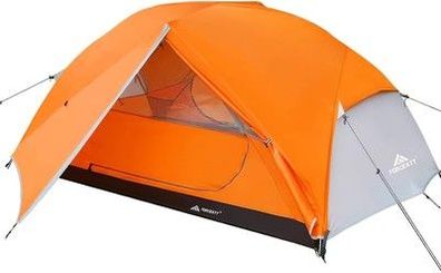Forceatt Zelt 2-3 Personen Camping Zelt, 2 Türen Wasserdicht & Winddicht, orange
