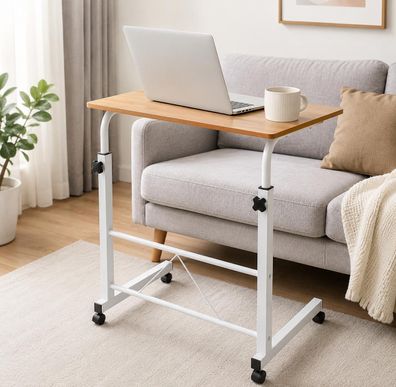 Laptoptisch Mobiler Schreibtisch Höhenverstellbar Beistelltisch 60x40cm Computertisch