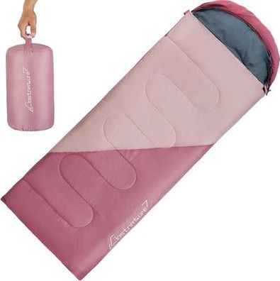 Clostnature Schlafsack Outdoor Erwachsene, Leicht Schlafsäcke für Camping (rosa)