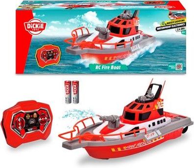 Dickie Toys 201107000 Feuerwehrboot ferngesteuertes Boot Funksteuerung 3 km/h