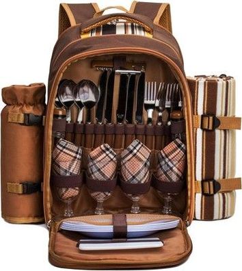 Apollo walker Picknick-Rucksack 4 Personen Picknick Set (Set & Decke) Barun