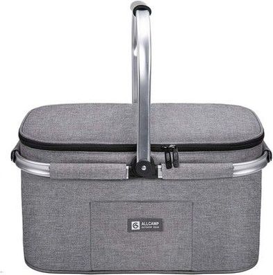 Allcamp 32L groß Isolierkorb Kühltasche Picknickkorb Isoliertasche inkl. 2 Akkus