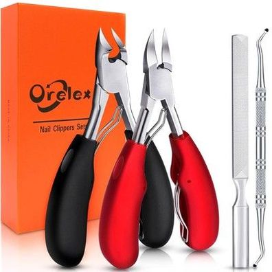 Orelex Nagelschere für dicke und tief eingewachsene Zehennägel, aus Edelstahl