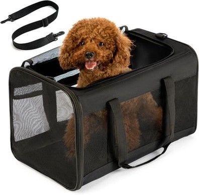 Conlun Hunde-Transporttasche Weichwandig Tragetasche mit 4-Seitigem Mesh bis 9kg