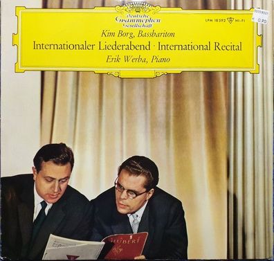 Deutsche Grammophon LPM 18 592 - Kim Borg, Erik Werba - Internationaler Liederab