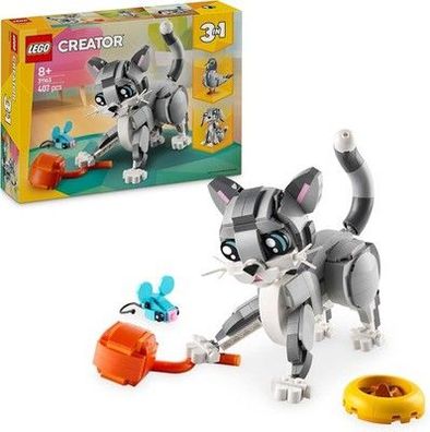 LEGO Creator 3-in-1 Graue Katze - Ostergeschenke für Mädchen und Jungen - 31163