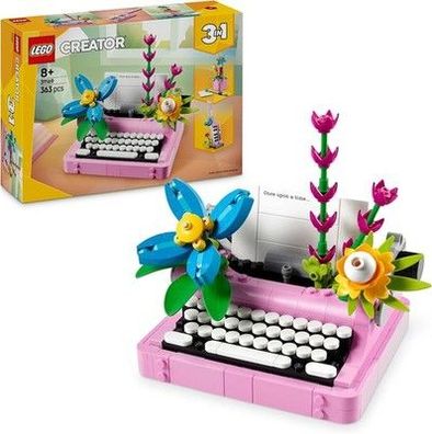LEGO Creator 3-in-1 Schreibmaschine mit Blumen Spielzeug umbaubar in EIN Keytar