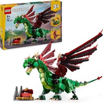 LEGO Creator 3-in-1 Grüner Drache Spielzeug - Ostergeschenke - 31161 - Spielzeug