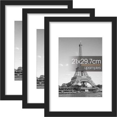 Upsimples 3 Pack Bilderrahmen A4, Bilder-Rahmen Kinderzeichnungen A4, Bilder