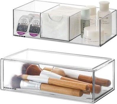 DoocliB Kosmetik Organizer 2 Set, Make Up Schminkaufbewahrung mit Schubladen