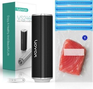 VOYOR Hand-Vakuumierer, Konservierung von Lebensmitteln, Gemüse & Obst, + 5 Säcke