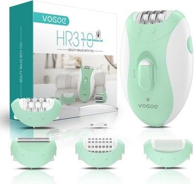 VOGOE Epilierer Damen Haarentfernung, Epeliergerät Körper 4 in 1, 21 Pinzetten