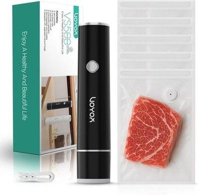 VOYOR Hand-Vakuumierer für Essen mit 5 Beuteln, Mini Vakuumiergerät (VS500)