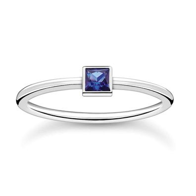 Thomas Sabo Schmuck Silberring für Damen Blauer Stein TR2395-699-32