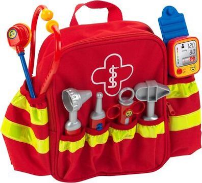 Theo Klein 4314 Rettungs-Rucksack + Stethoskop, Spritze, Arzt-Spielzeug, Kinder