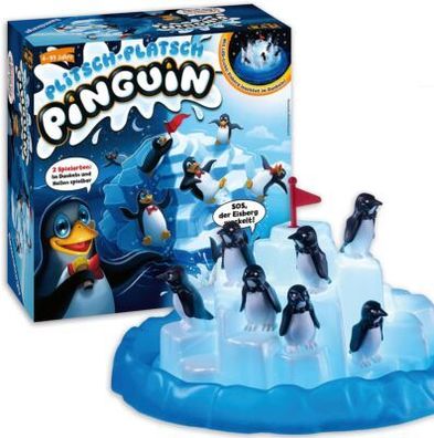 Ravensburger 21325, Plitsch Platsch Pinguin, großer Spielspaß Gesellschaftsspiel