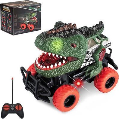 Delycazy Dinosaurier Auto-Spielzeug, Kinder Ferngesteuertes Dino-Auto Spielzeug