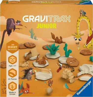 Ravensburger GraviTrax Junior Extension Desert, Erweiterbare Kugelbahn Kinder