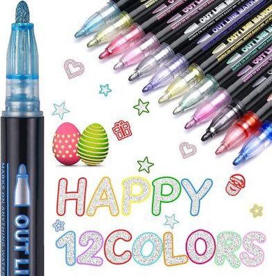 Lenski 12x Glitzerstifte Magische Stifte, Ostergeschenke Kinder, Geschenke