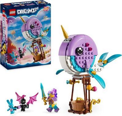 LEGO DREAMZzz Izzies Narwal-Heißluftballon, Meerestiere-Spielzeug, Rette Bunchu