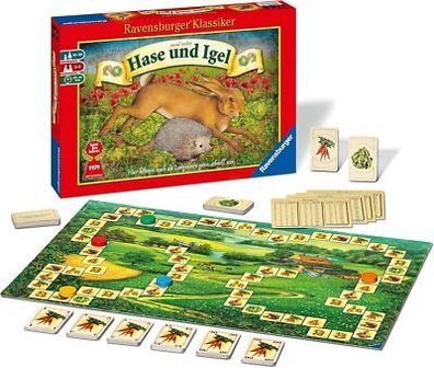 Ravensburger 26028 - Hase und Igel - Kinderspiel ab 10 Jahren, Strategiespiel