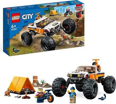 LEGO City Offroad Abenteuer, Camping Monster Truck Spielzeug für Kinder, Bau Set